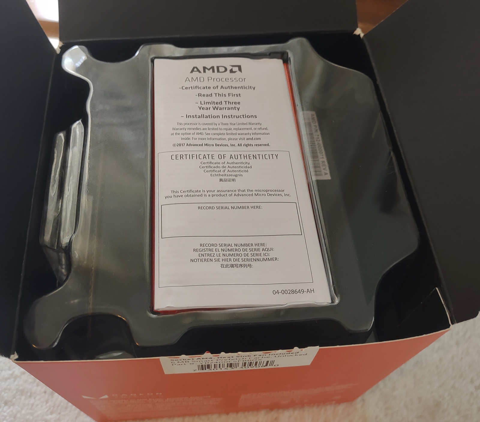 AMD Ryzen 5 2400G APU CPU Socket AM4 Processor YD2400C5FBBOX w/ Heatsink, Fan - Image 8