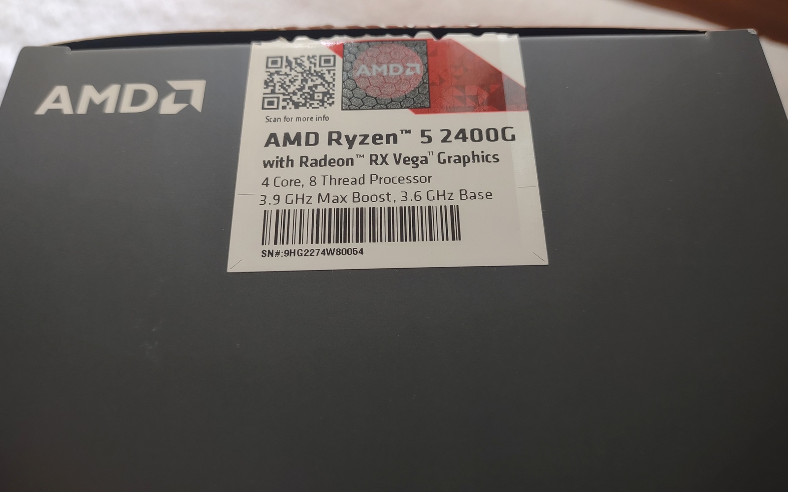 AMD Ryzen 5 2400G APU CPU Socket AM4 Processor YD2400C5FBBOX w/ Heatsink, Fan - Image 9