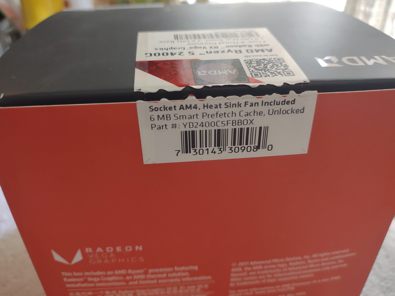 AMD Ryzen 5 2400G APU CPU Socket AM4 Processor YD2400C5FBBOX w/ Heatsink, Fan - Image 10