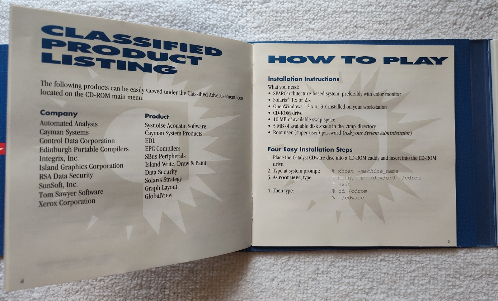 SunSoft Sun Microsystems Sparc Catalyst CDWare Original Disk, Booklet Vol 4 1992 - Image 9