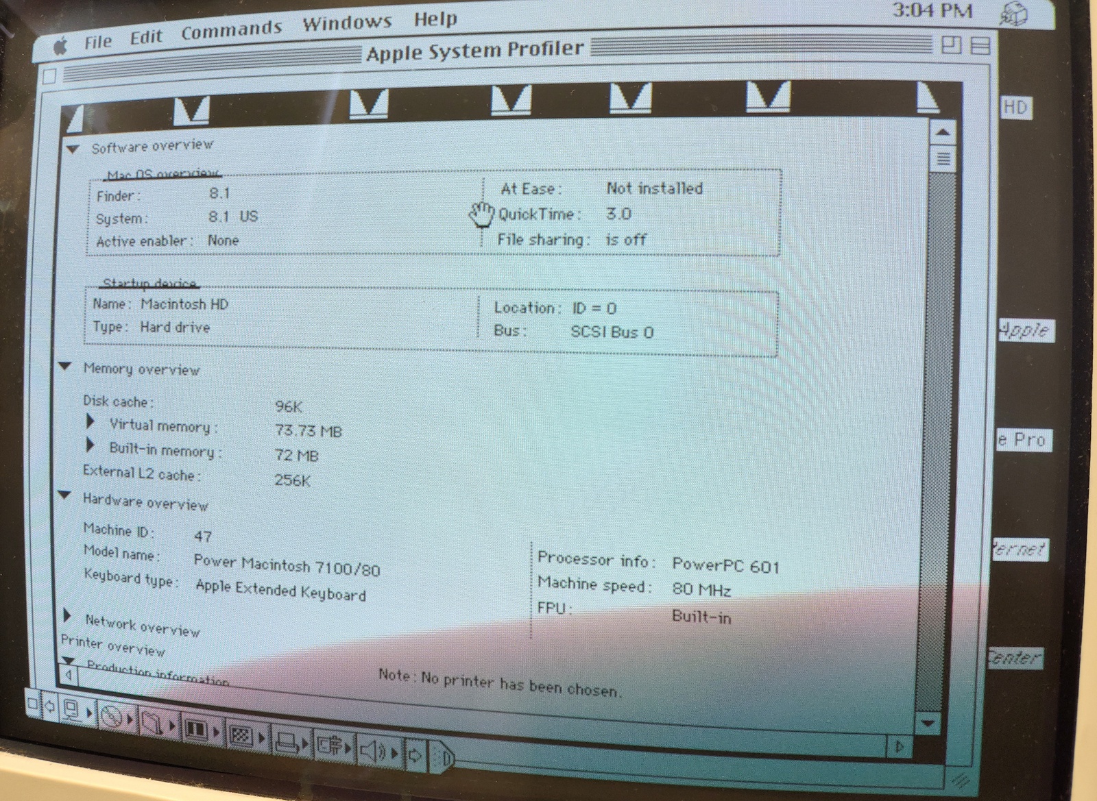 Apple Power Macintosh PowerMac 7100/80 80MHz PowerPC 601 72MB RAM 700MB HDD 1994 - Image 21