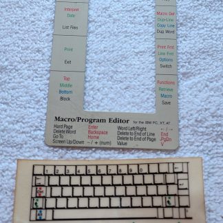 Function Keys Overlay & Color Stickers 4 Word Perfect Macro/Program Editor 1987