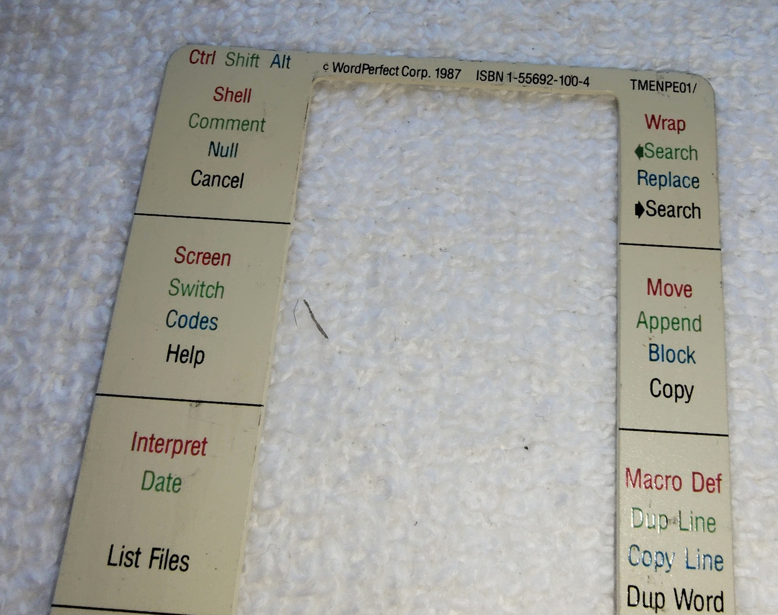 Function Keys Overlay & Color Stickers 4 Word Perfect Macro/Program Editor 1987 - Image 4