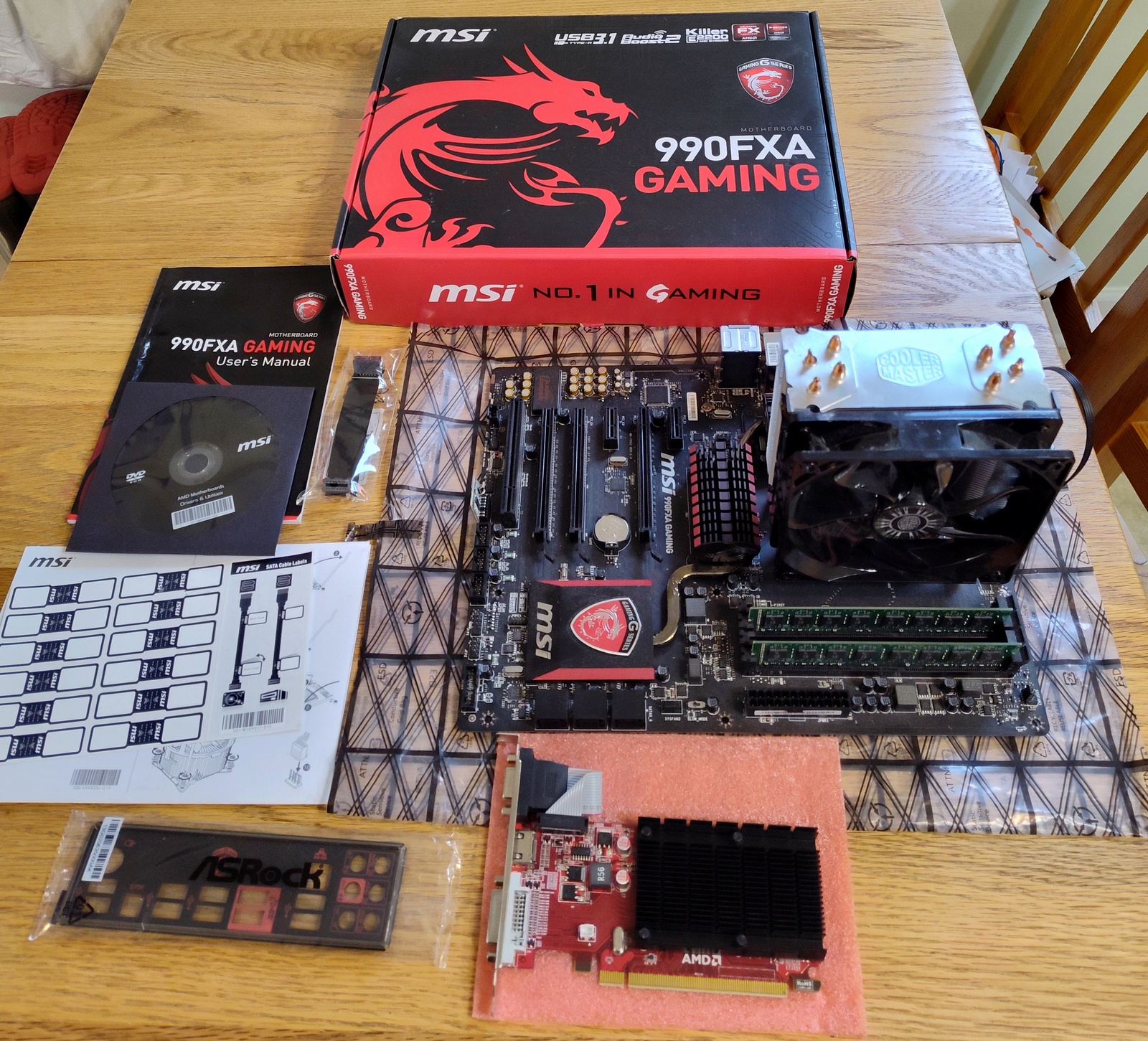 MSI 990FXA-GAMING Motherboard AMD FX-8350 CPU 16GB Crucial DDR3 RAM Kit TPM 2015