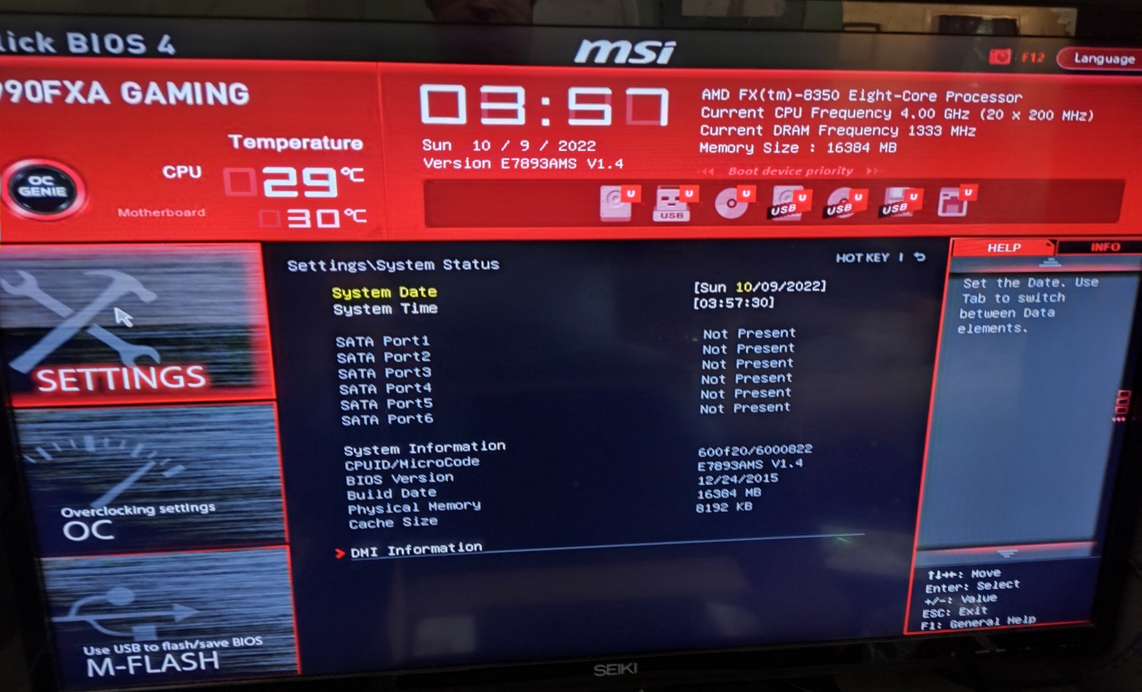 MSI 990FXA-GAMING Motherboard AMD FX-8350 CPU 16GB Crucial DDR3 RAM Kit TPM 2015 - Image 17