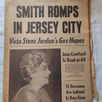 New York (Jersey) Daily News May 11 1977 Joan Crawford Dead, Bobick vs Norton ..