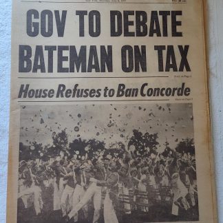 New York (Jersey) Daily News June 9 1977 Concorde, West Point Graduation Byrne