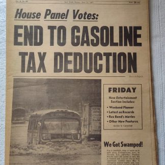 New York (Jersey) Daily News June 10 1977 Newark NJ Flooding Angels' Nolan Ryan