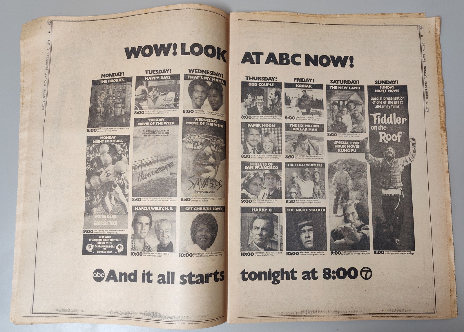 New York (Jersey) Daily News September 9, 1974 Nixon Gets Pardon Evel Knievel - Image 9