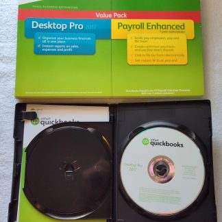 Intuit Quickbooks Pro 2017 Desktop Accounting Original Box, Discs, License No.