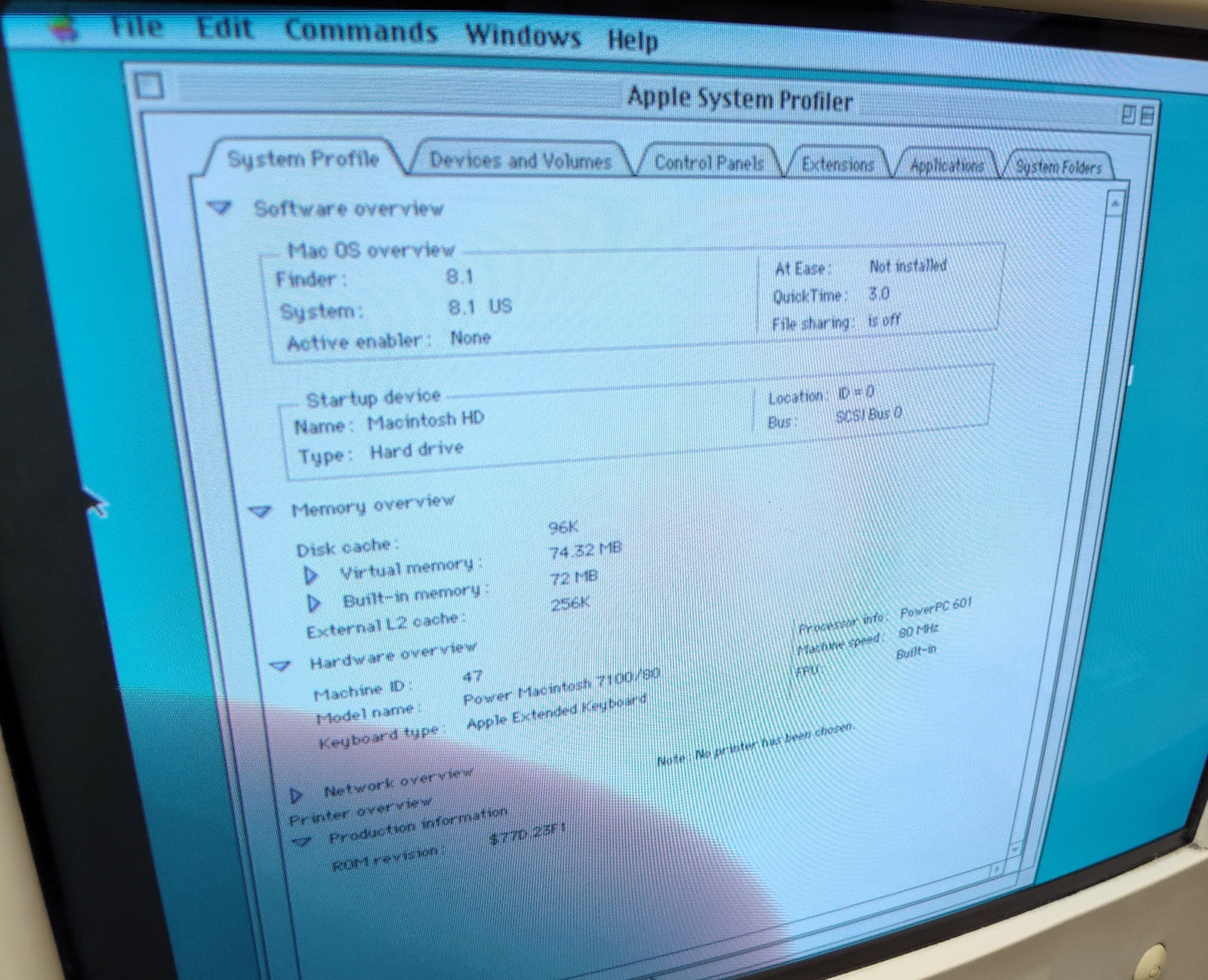 Apple Power Macintosh PowerMac 7100/80 80MHz PowerPC 601 72MB RAM 700MB HDD 1994 - Image 18