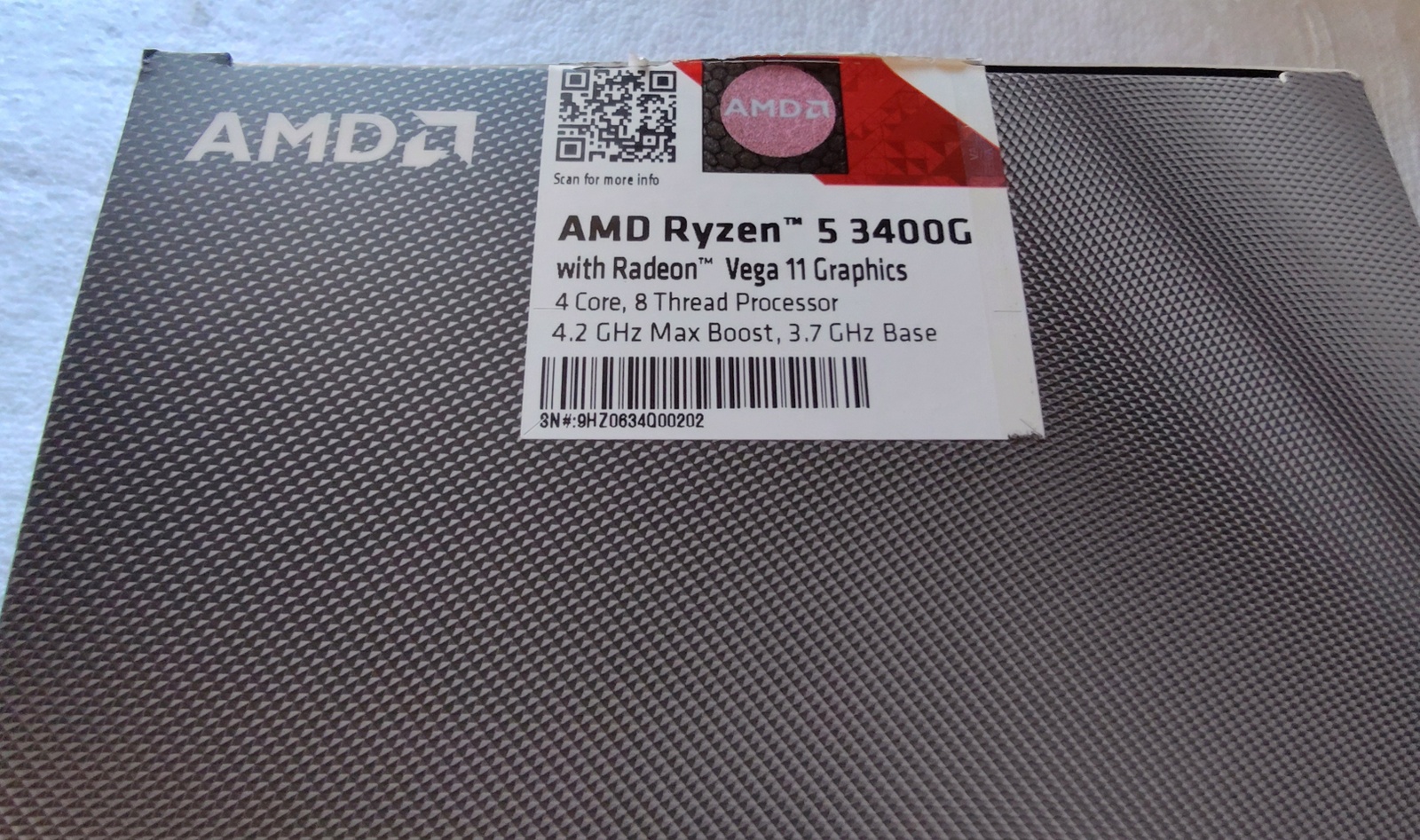 AMD Ryzen 5 3400G CPU APU Socket AM4 Processor YD3400C5FHBOX w/ Heatsink, Fan - Image 9