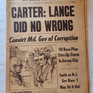 New York Daily News 24 August 1977 Son of Sam David Berkowitz Carter Lance Cosmo