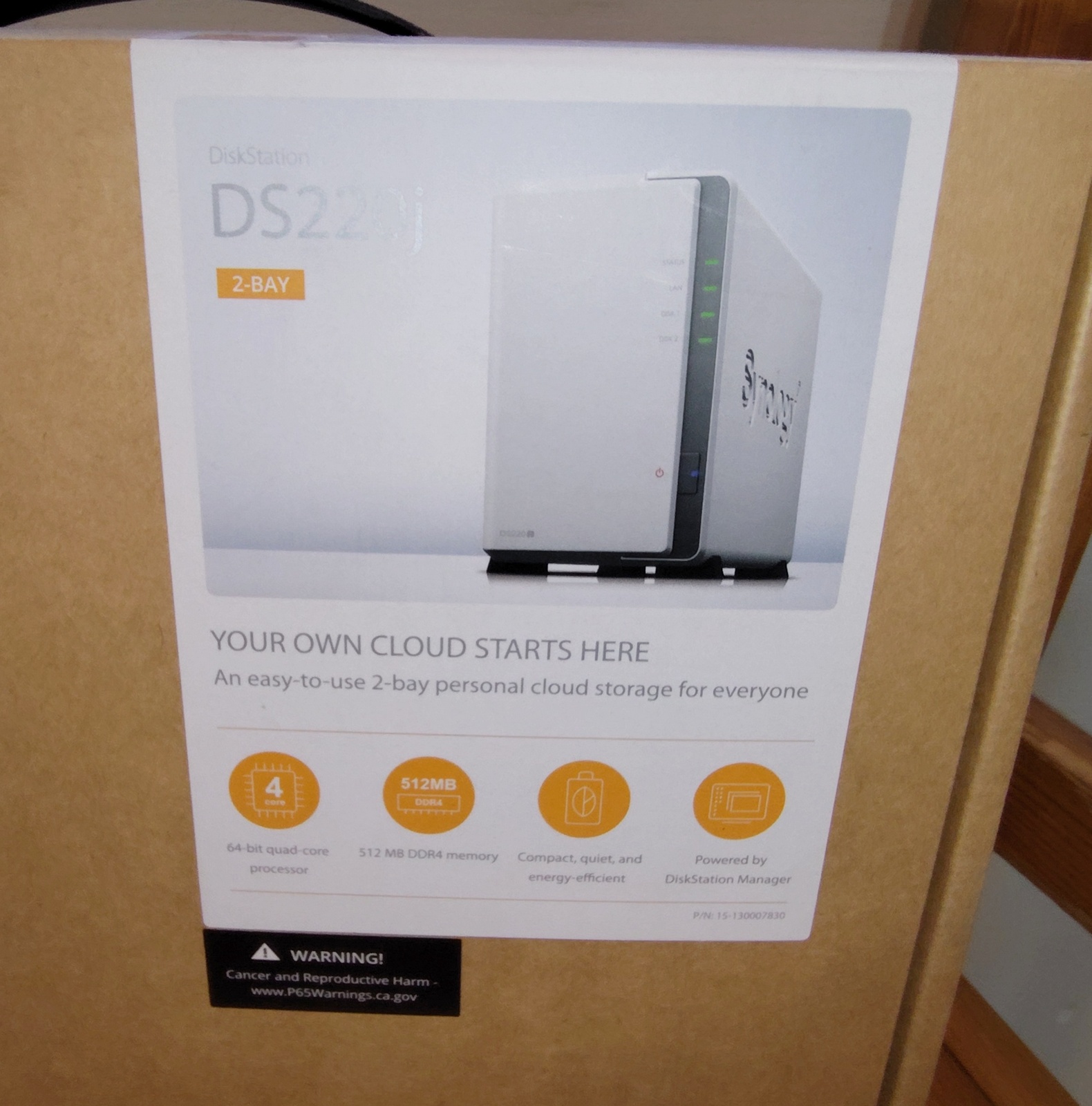 New in Box Old Stock Synology DS220J 2-Bay Diskless NAS Network Attached Storage - Image 2