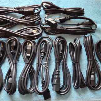 Lot of 13 New Black Standard PC/Monitor/Computer Power Cable Cords 6' 4'