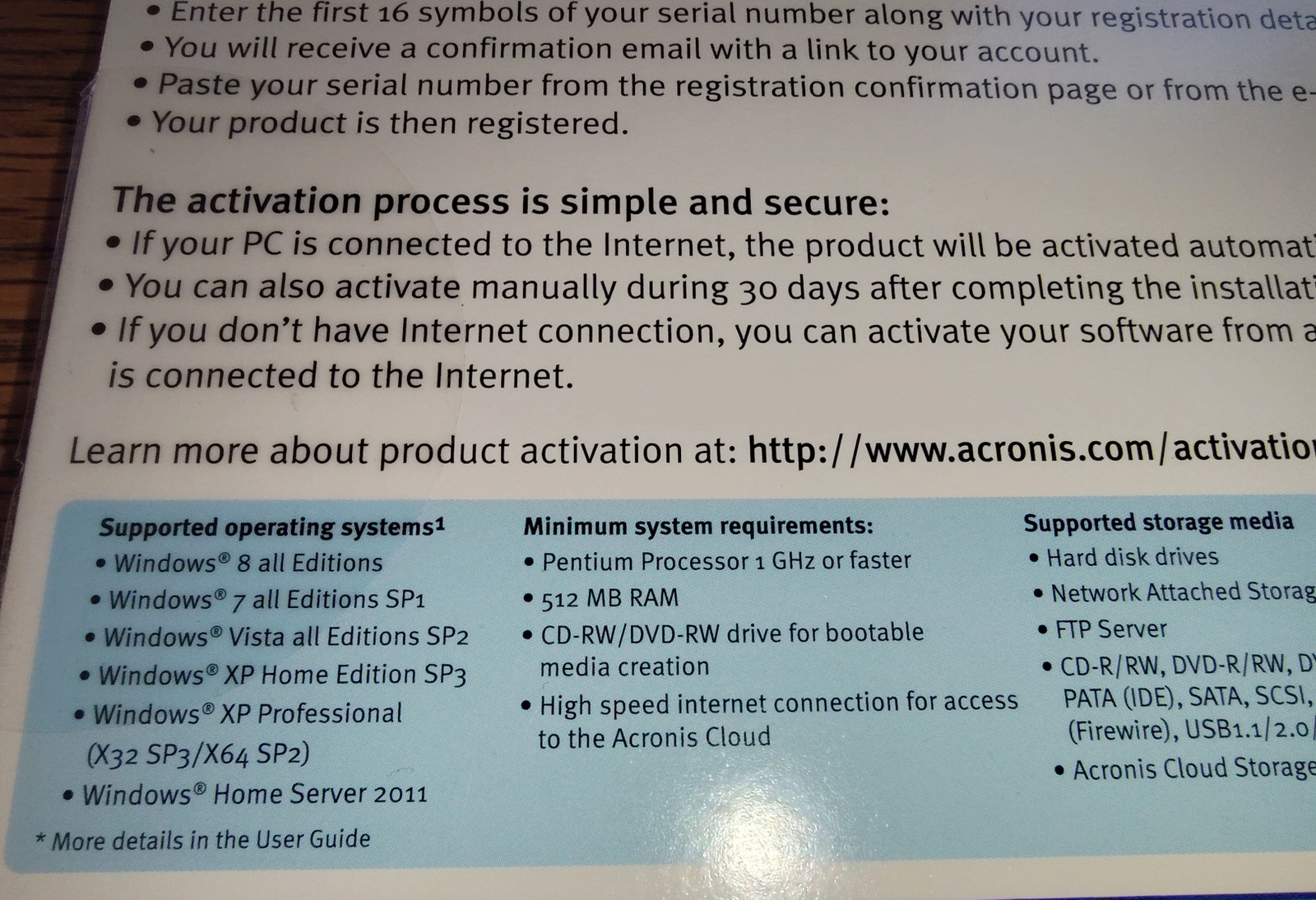 Acronis True Image 2014 For 1 Computer PC Backup Recovery Software w/ Disc, SN - Image 3