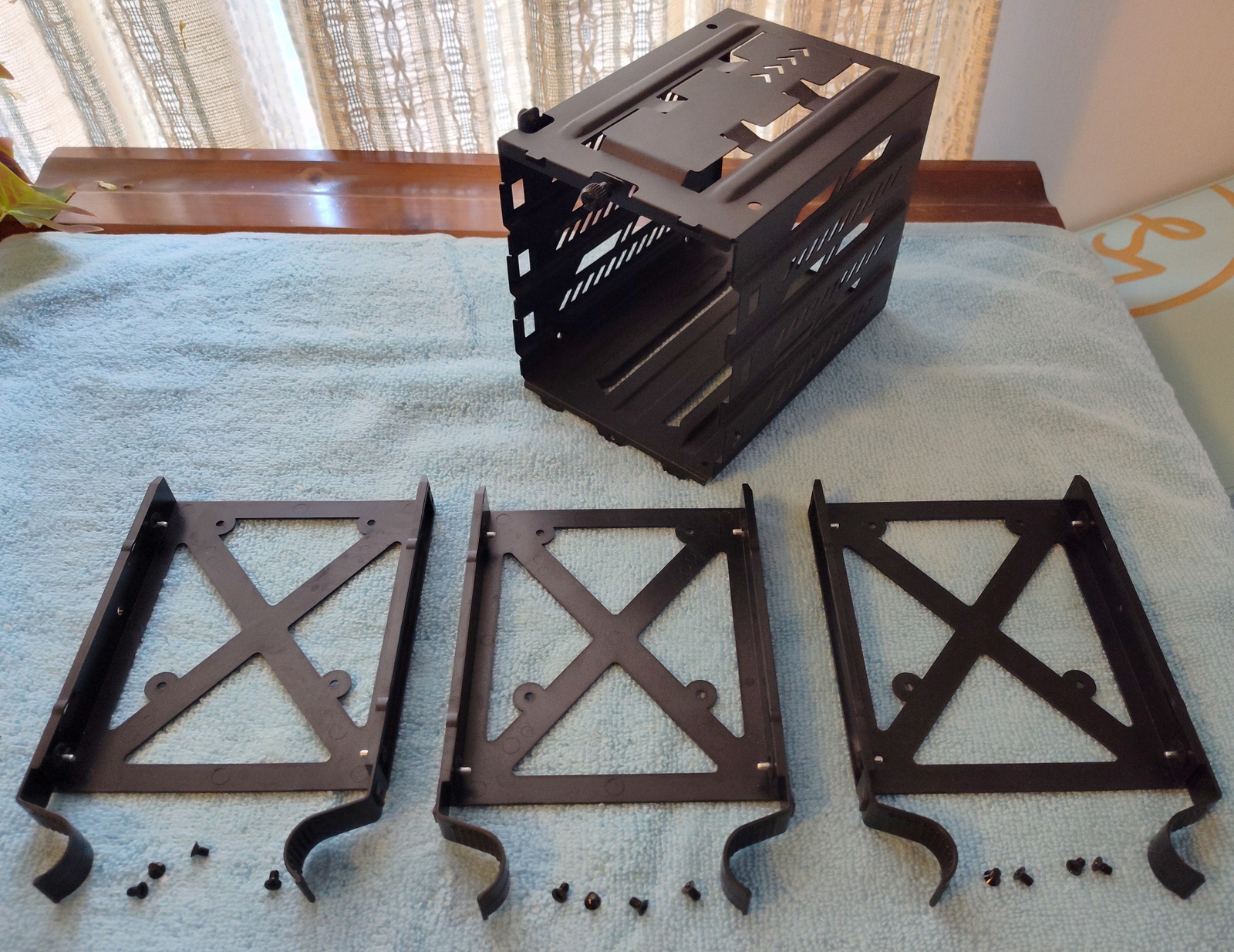 Black Steel 3.5" HDD Hard Disk Drive Bracket Holder 4 Corsair Vengeance C70 Case