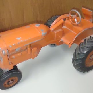 1940s American Precision Allis Chalmers Orange Metal Toy Tractor Made in USA WI