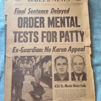 New York Daily News 13 April 1976 Patty Hurst Mental Tests 42nd St. Movie Heist