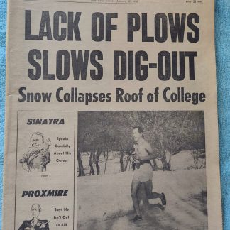 New York Daily News 22 January 1978 Snowstorm Frank Sinatra Roberto Duran More!