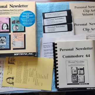 Softsync Personal Newsletter for Commodore 64 128 C64 5.25" Diskettes, Box 1987