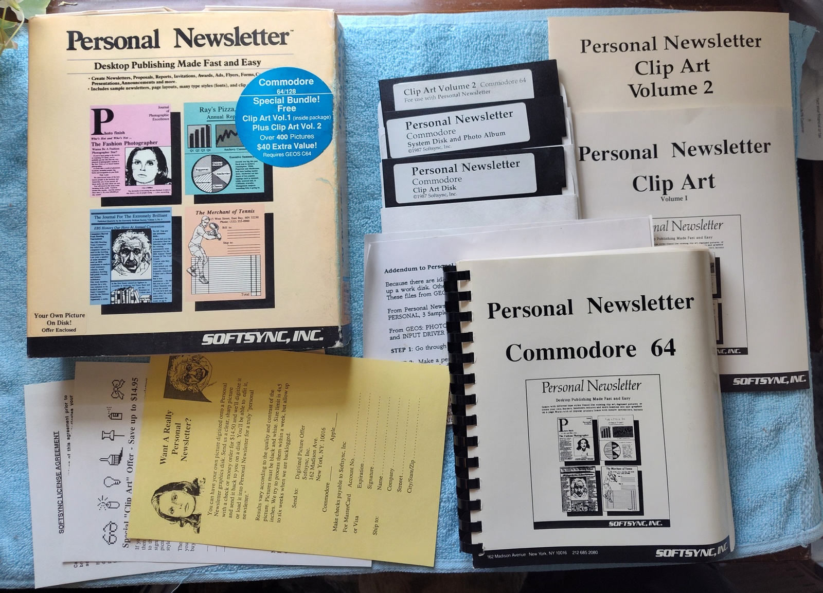 Softsync Personal Newsletter for Commodore 64 128 C64 5.25" Diskettes, Box 1987