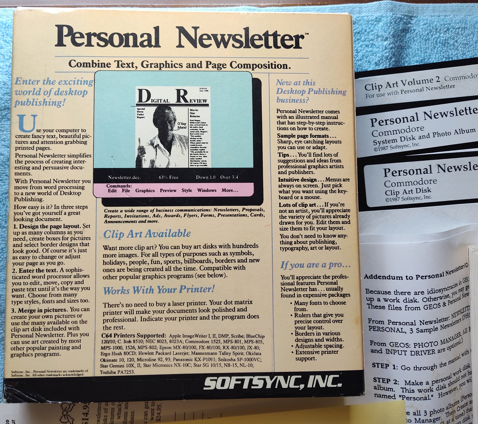 Softsync Personal Newsletter for Commodore 64 128 C64 5.25" Diskettes, Box 1987 - Image 5