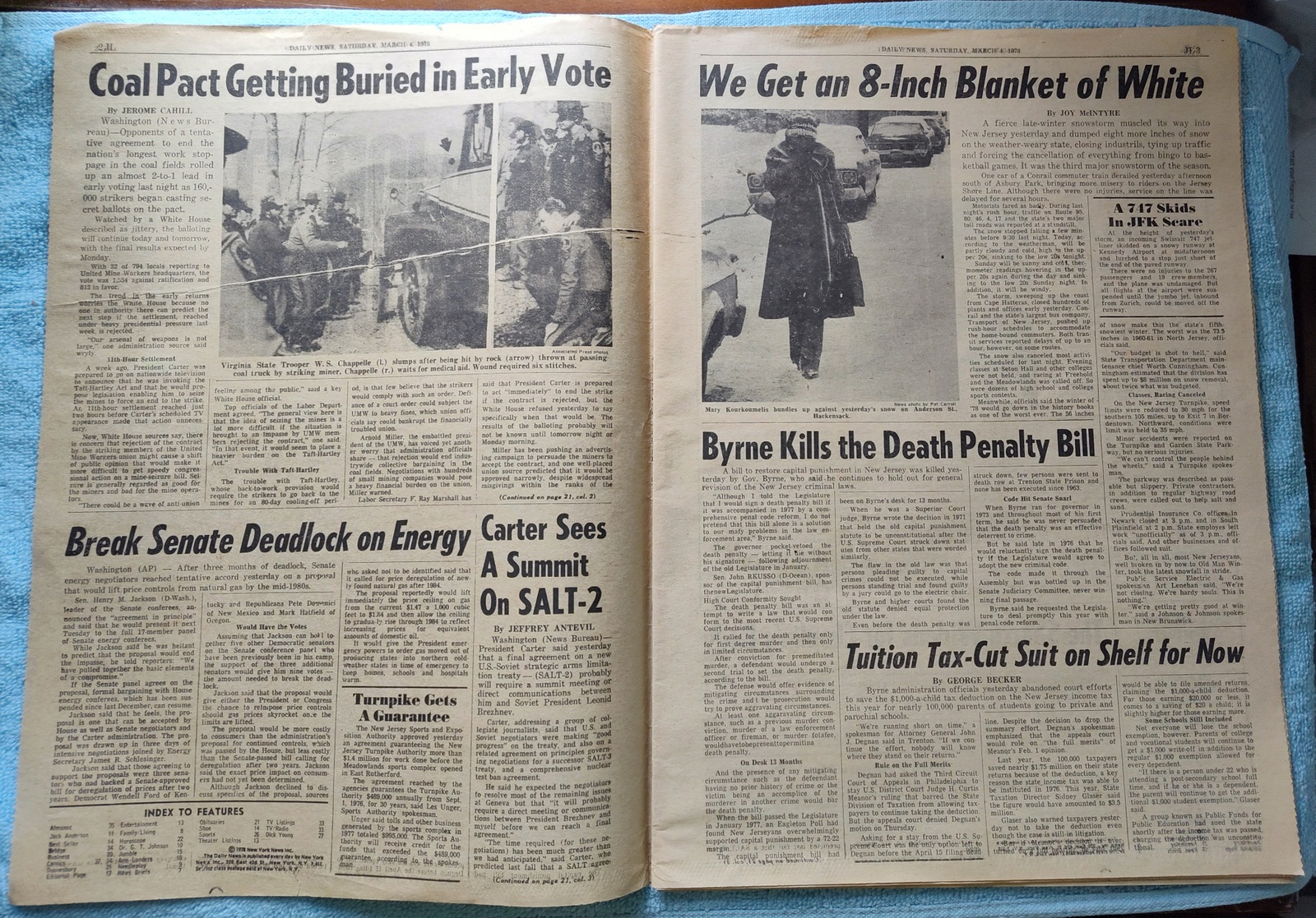 New York Daily News 4 March 1978 3rd Major Snowstorm, Ted Williams Don Gullett - Image 4