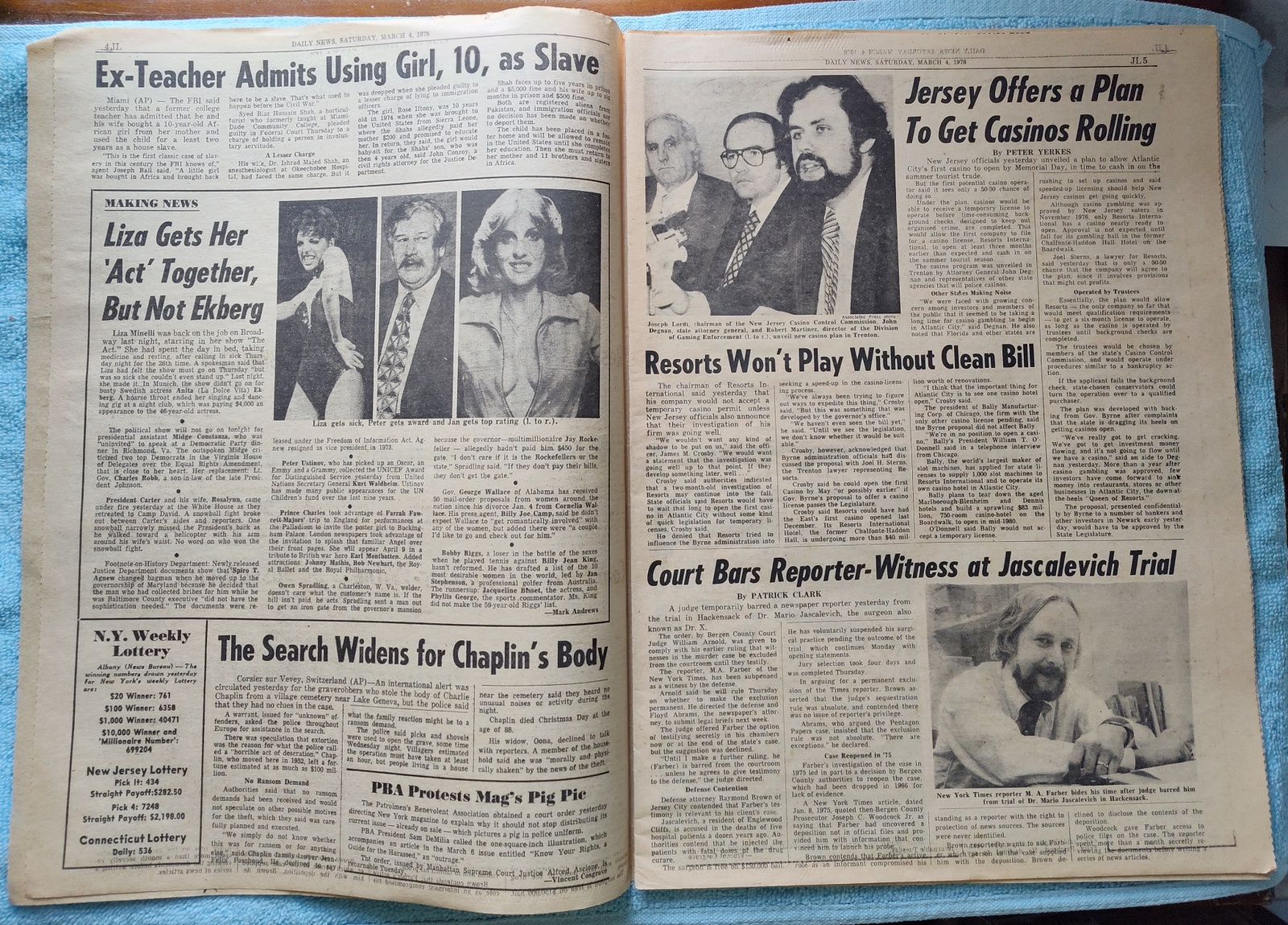 New York Daily News 4 March 1978 3rd Major Snowstorm, Ted Williams Don Gullett - Image 5