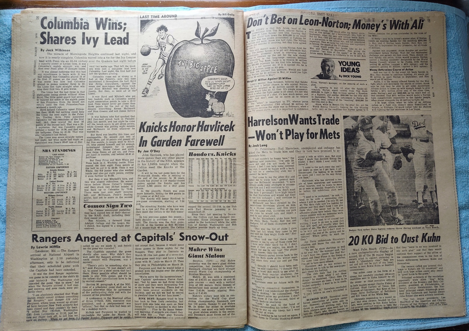 New York Daily News 4 March 1978 3rd Major Snowstorm, Ted Williams Don Gullett - Image 9