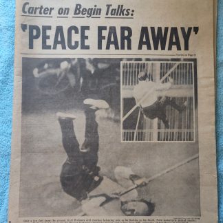 New York Daily News 23 March 1978 Karl Wallenda Falls To Death President Carter