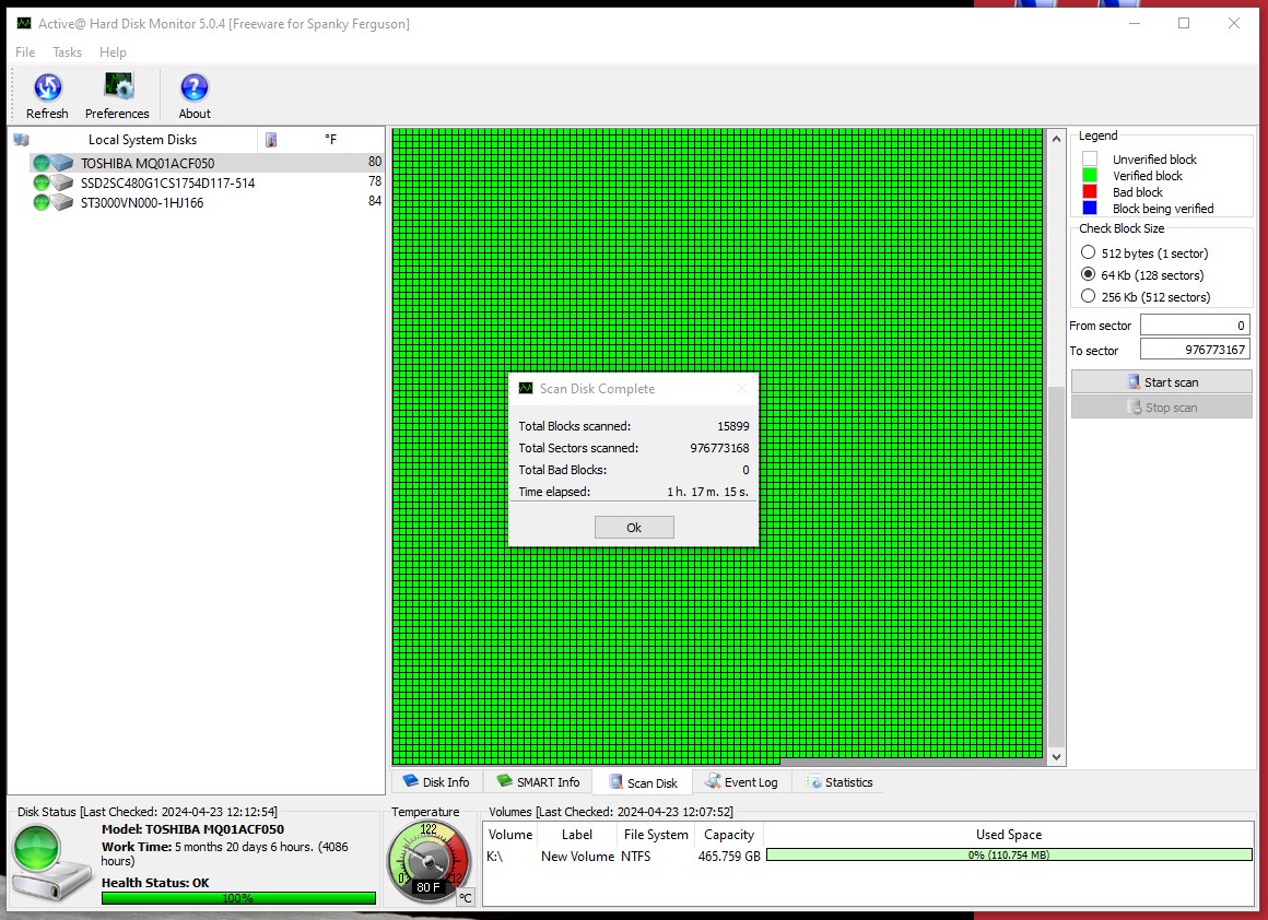 Lot of 5 500GB Notebook Laptop 2.5" SATA Hard Disk Drives Toshiba MQ01ACF050 - Image 17