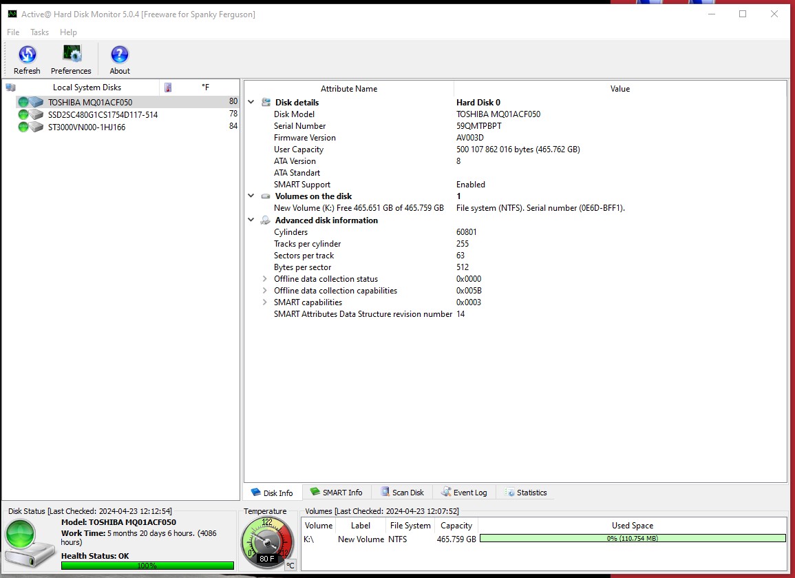 Lot of 5 500GB Notebook Laptop 2.5" SATA Hard Disk Drives Toshiba MQ01ACF050 - Image 19