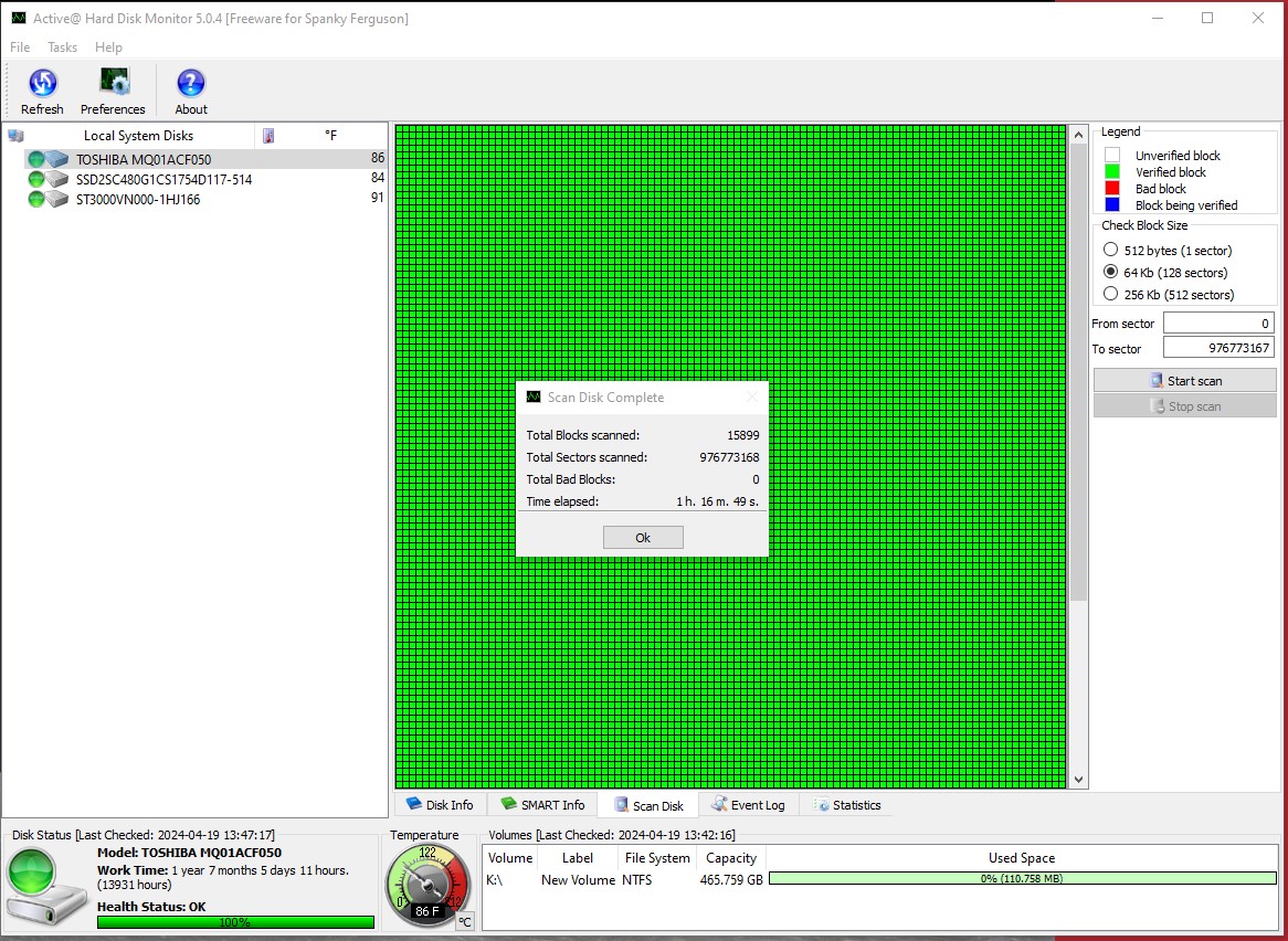 Lot of 5 500GB Notebook Laptop 2.5" SATA Hard Disk Drives Toshiba MQ01ACF050 - Image 21