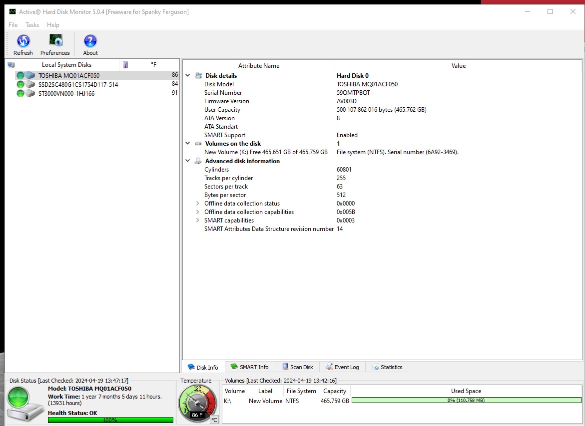 Lot of 5 500GB Notebook Laptop 2.5" SATA Hard Disk Drives Toshiba MQ01ACF050 - Image 23