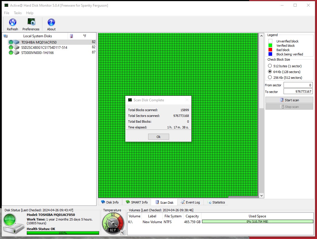Lot of 5 500GB Notebook Laptop 2.5" SATA Hard Disk Drives Toshiba MQ01ACF050 - Image 24