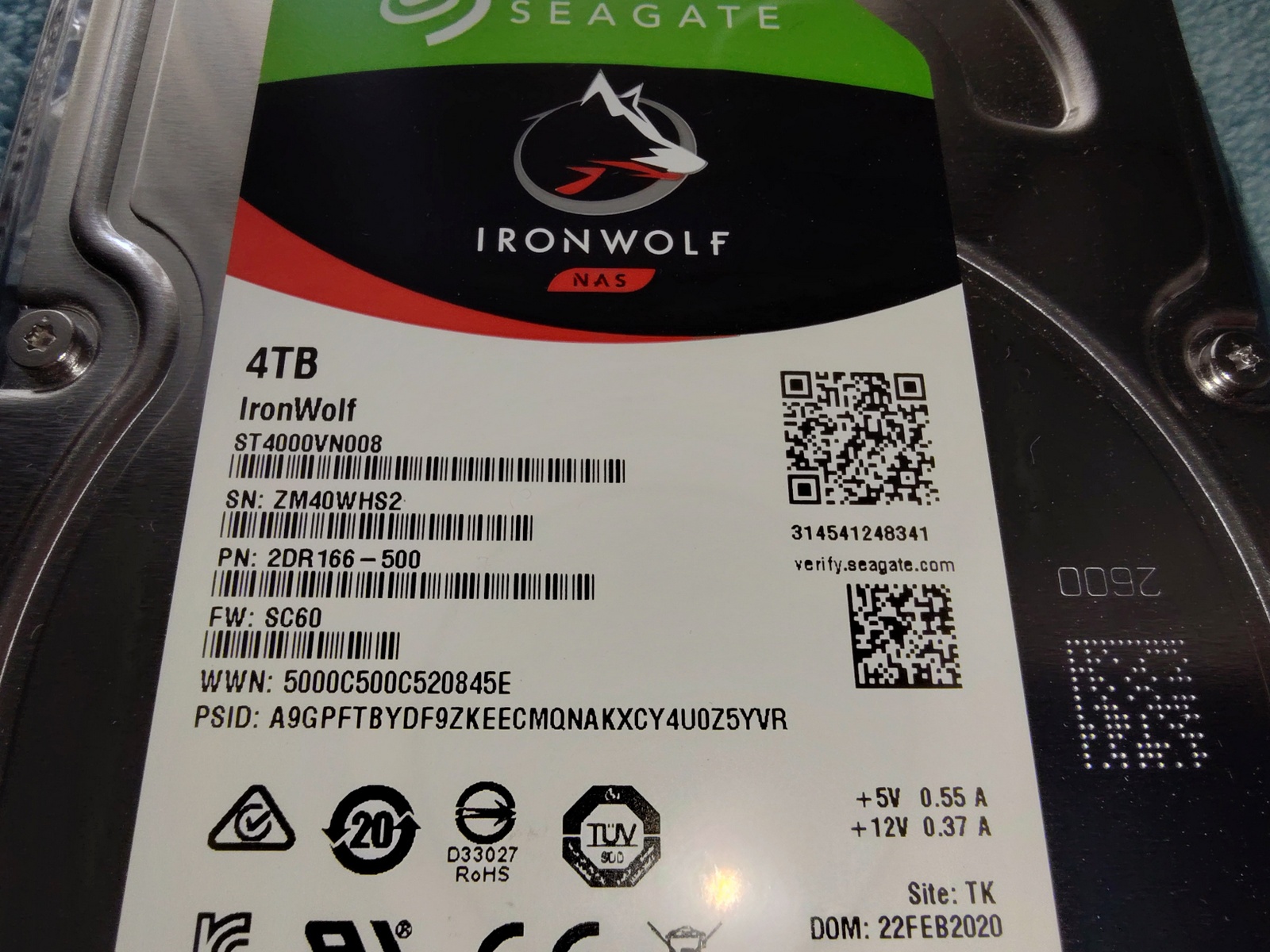 Seagate Ironwolf 4TB ST4000VN008 Desktop 3.5" SATA NAS Hard Disk Drive HDD 2020 - Image 2