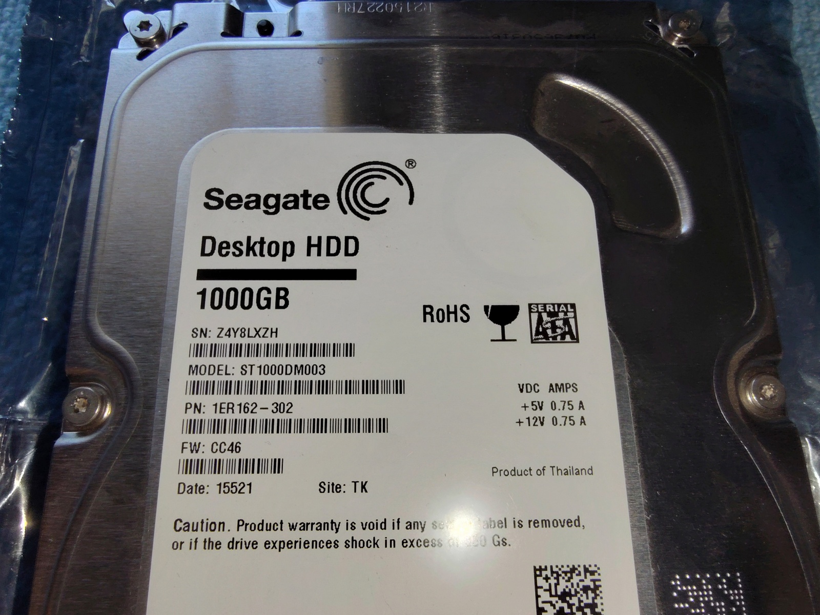 Seagate ST1000DM003 1TB 1000GB 19.5mm 3.5" Desktop SATA Hard Disk Drive 2015 - Image 2
