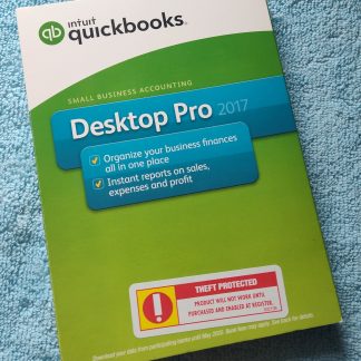 Intuit Quickbooks Pro 2017 Desktop Accounting Original Box, Disc, License No.
