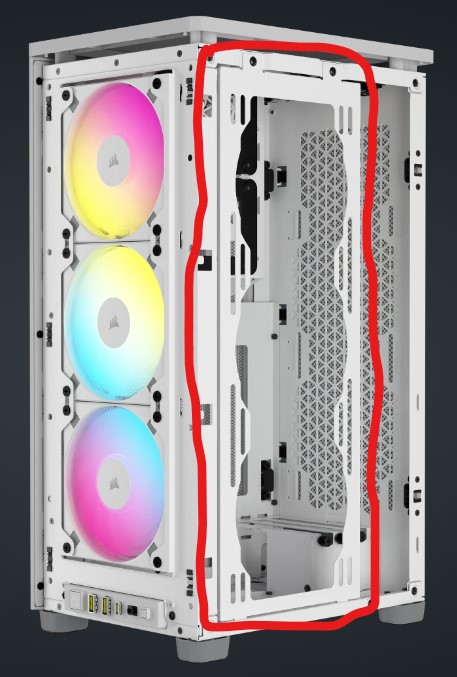 White Metal Side Cooling Fan Bracket Holder for Corsair 2000D Airflow Desktop Case - Image 11