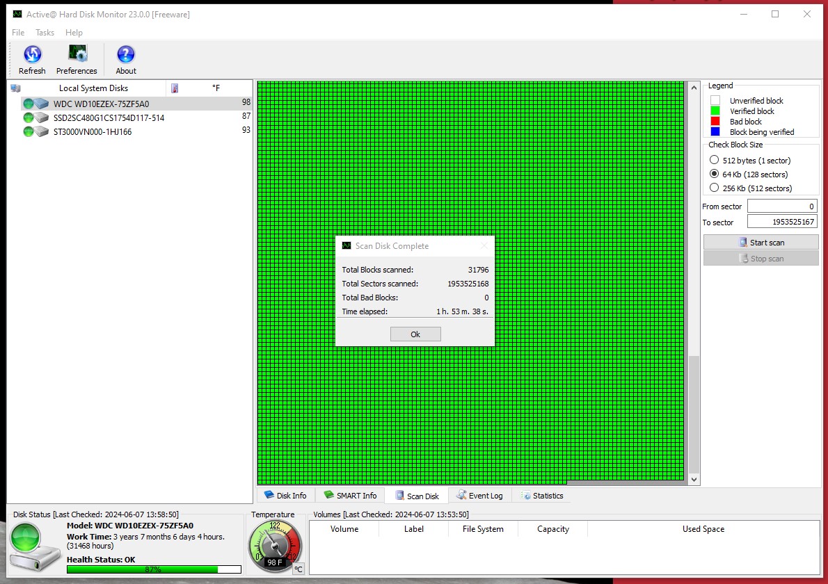Western Digital WD10EZEX-75ZF5A0 1000GB 1TB 3.5" Desktop Hard Disk Drive WD Blue - Image 6