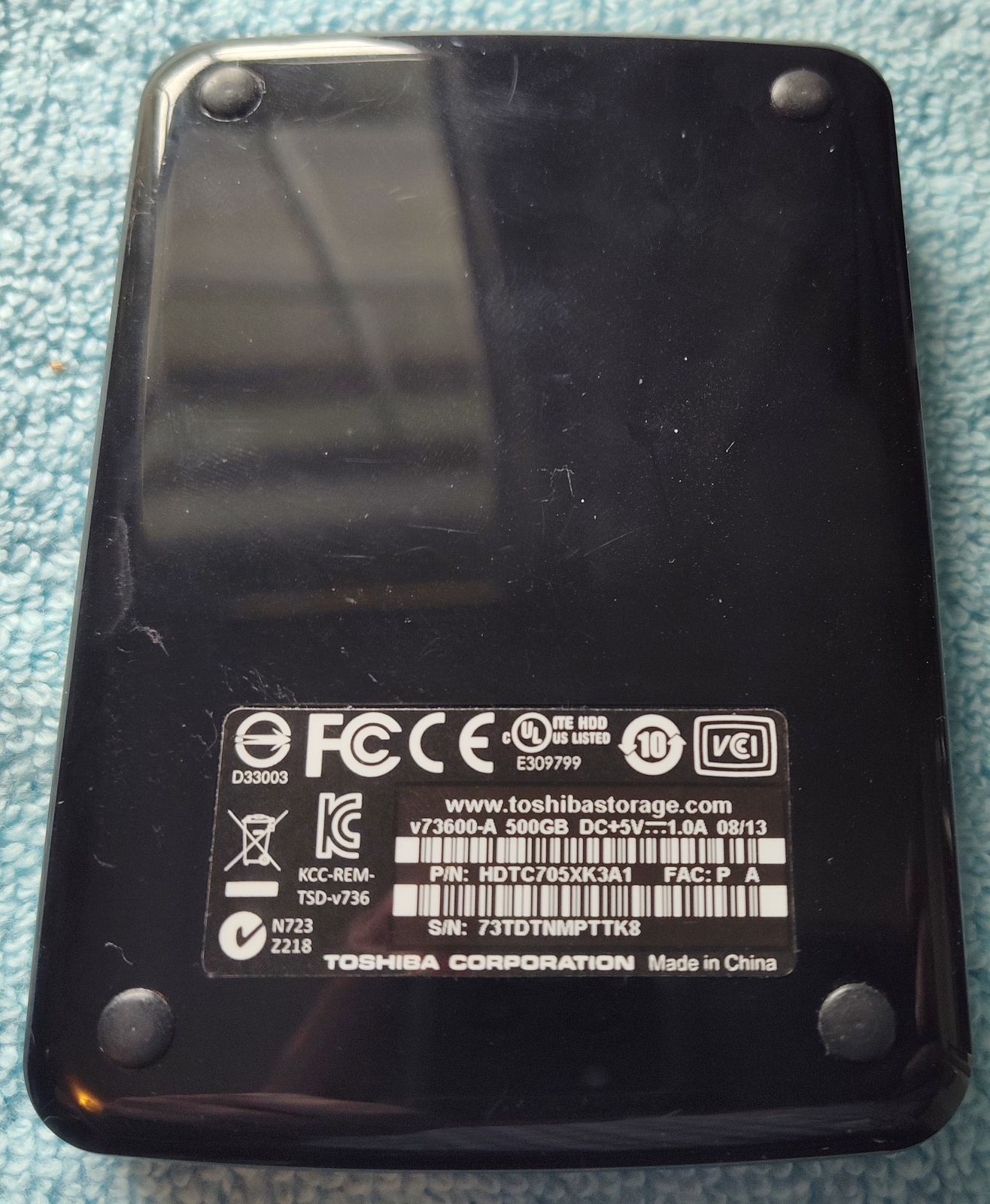 Toshiba Canvio Connect Black 500GB USB 3.0 Hard Disk Drive HDD HDTC705XK3A1 2013 - Image 4