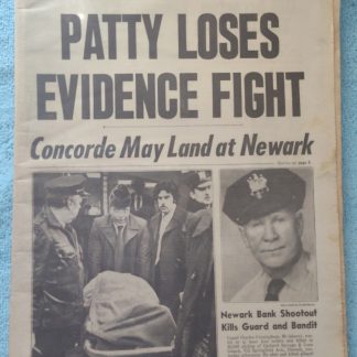 New York Daily News 12 February 1976 Patty Hearst Newark Bank Shootout Concorde