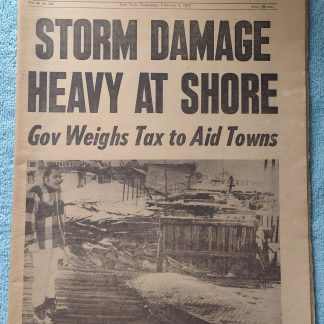 New York Daily News 8 February 1978 Snow Storm Damage Joe Frazier Return Boxing