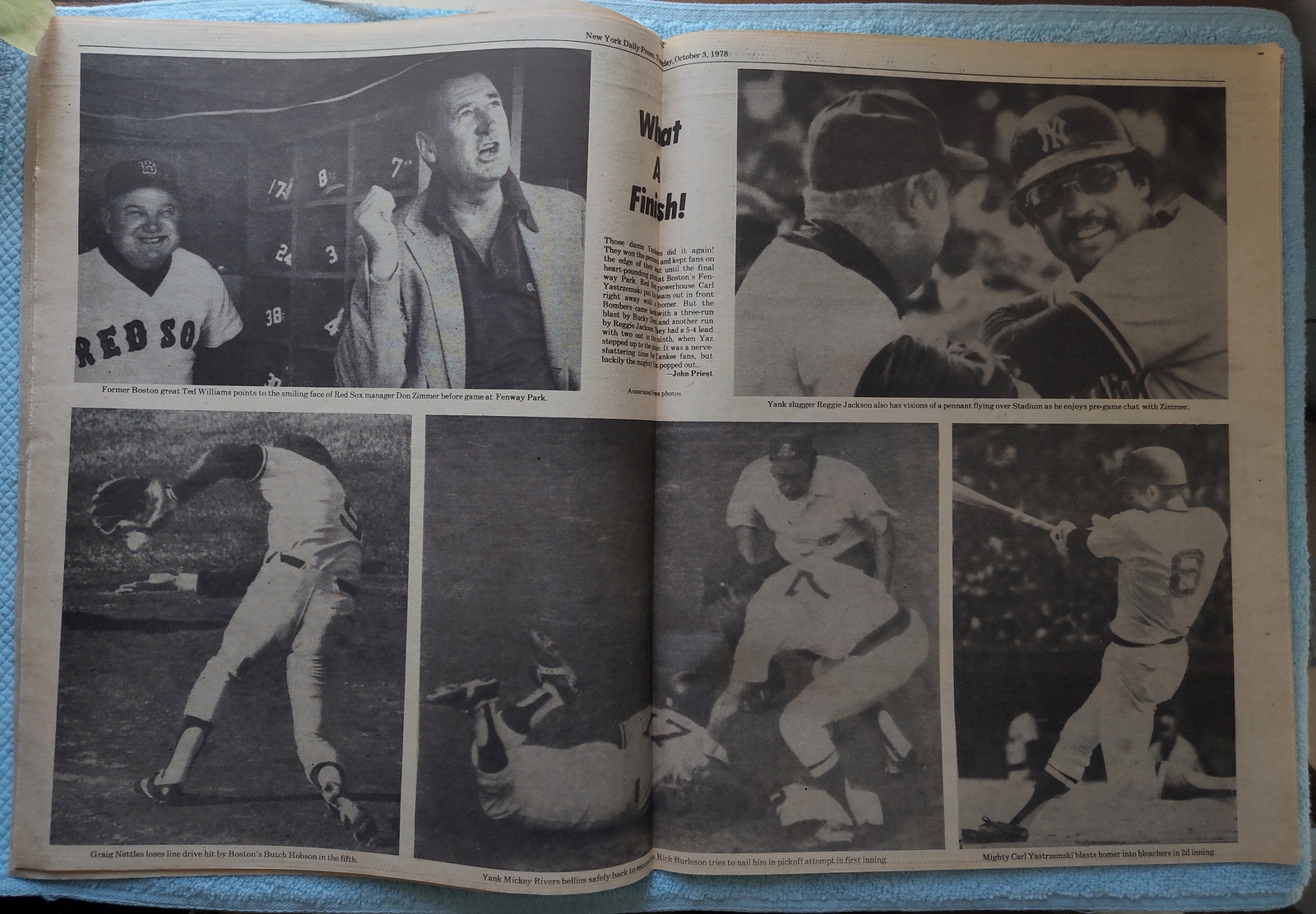 New York Daily Press 3 October 1978 Strike Newspaper Yankees Beat Boston Red Sox - Image 8