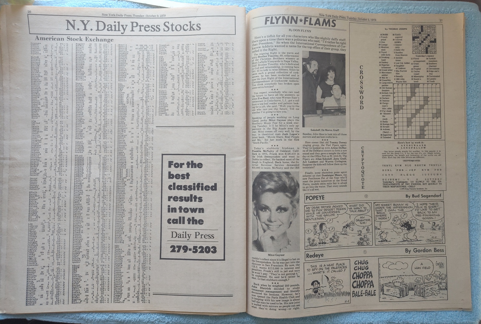 New York Daily Press 3 October 1978 Strike Newspaper Yankees Beat Boston Red Sox - Image 9