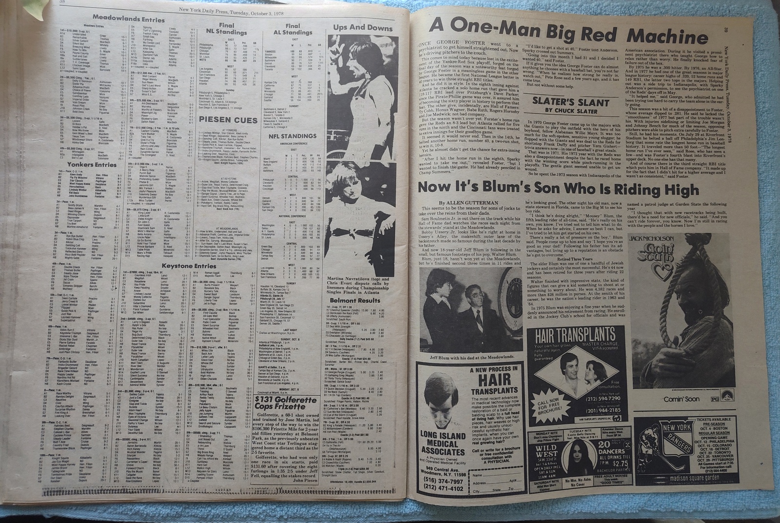 New York Daily Press 3 October 1978 Strike Newspaper Yankees Beat Boston Red Sox - Image 11