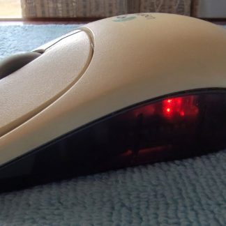 Logitech White/Gray Grey 2-Button USB Optical Laser Scroll Wheel Mouse M-DB58