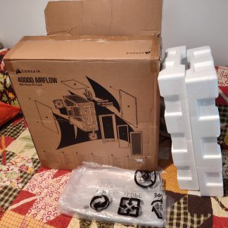 Original Shipping Box, Bag, Packing Foam for Black Corsair 4000D Airflow PC Case
