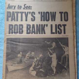 New York Daily News 5 March 1976 Patty Hearst's How To Rob Bank John Davidson ++